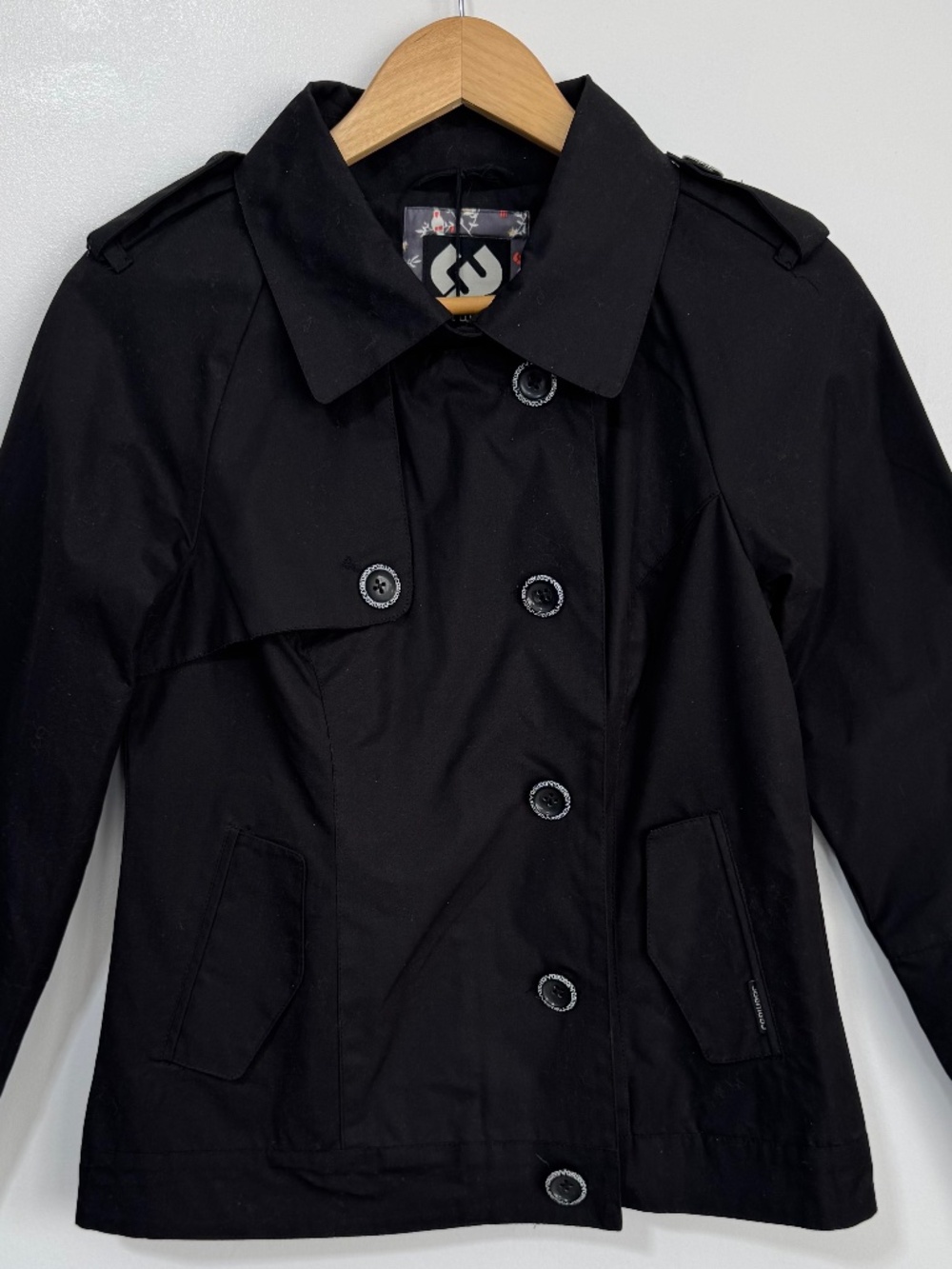 Ragwear Short Trench Jacket – Vegan – Black – Size XS /S